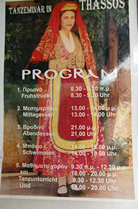 1-Programm Jutta - Thassos Programme